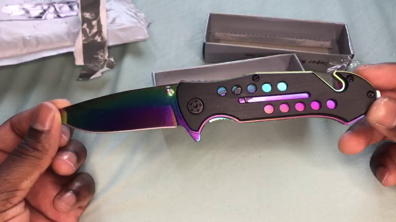 Unboxing Cool Rainbow Knife MyNameO YouTube
