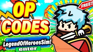 ALL NEW *SECRET CODES* IN ROBLOX LEGEND OF HEROES SIMULATOR (new codes in roblox Legend of heroes)