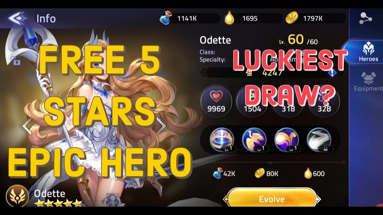 FREE 5 STARS EPIC HERO | first recharge pack | BONUS Luckiest Draw | Mobile Legends: Adventure