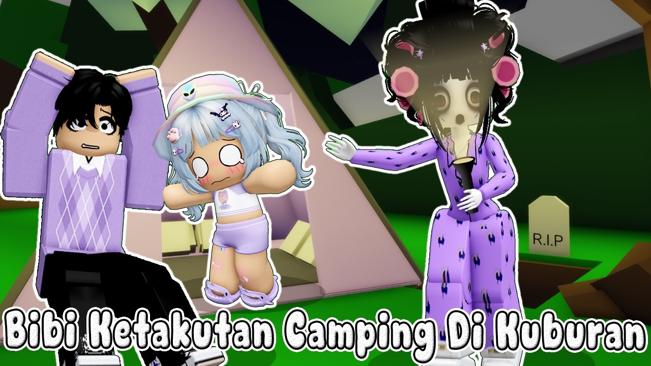 BIBI DIPAKSA MAMI CAMPING DI KUBURAN YANG SERAM SAMPAI MENANGIS || BROOKHEAVEN🏡ROBLOX INDONESIA