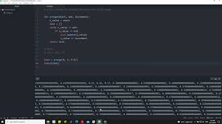 arange function | Python | plain coding