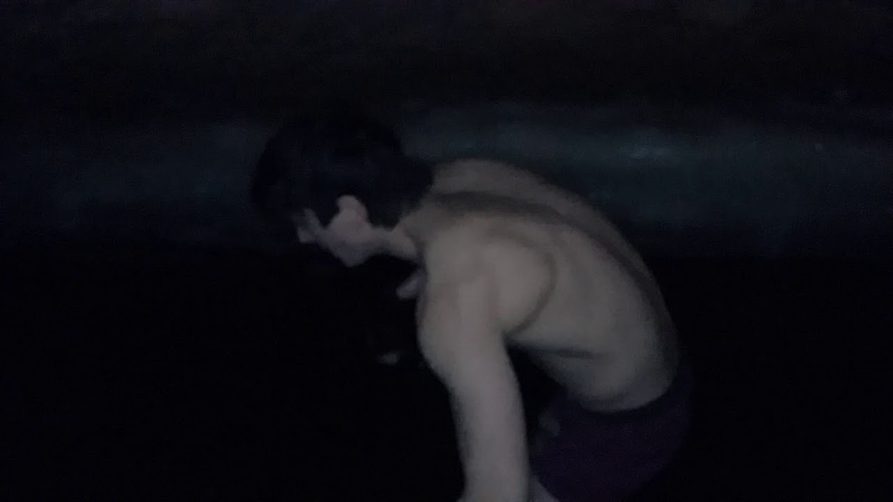 Night ice swimming in the centre city