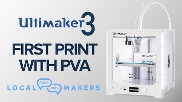 Ultimaker 3 - 3/3  First Print with PVA + timelapse