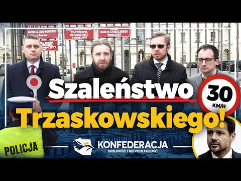 Interwencja poselska Konfederacji w warszawskim ratuszu w sprawie programu Tempo30.