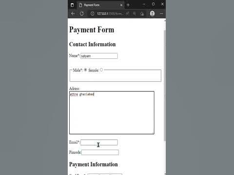 Make Website Payment Form by #HTML - YouTube