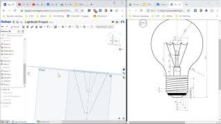 Onshape; Light bulb Project wire supports p4