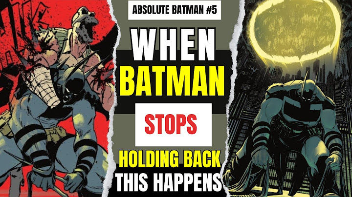 When Absolute Batman Stops Holding Back...This Happens!