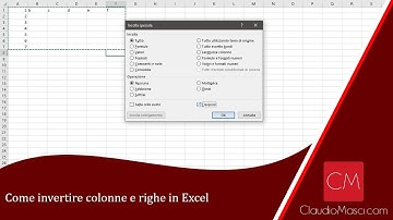 Come invertire colonne e righe in Excel - Tutorial Excel ITA