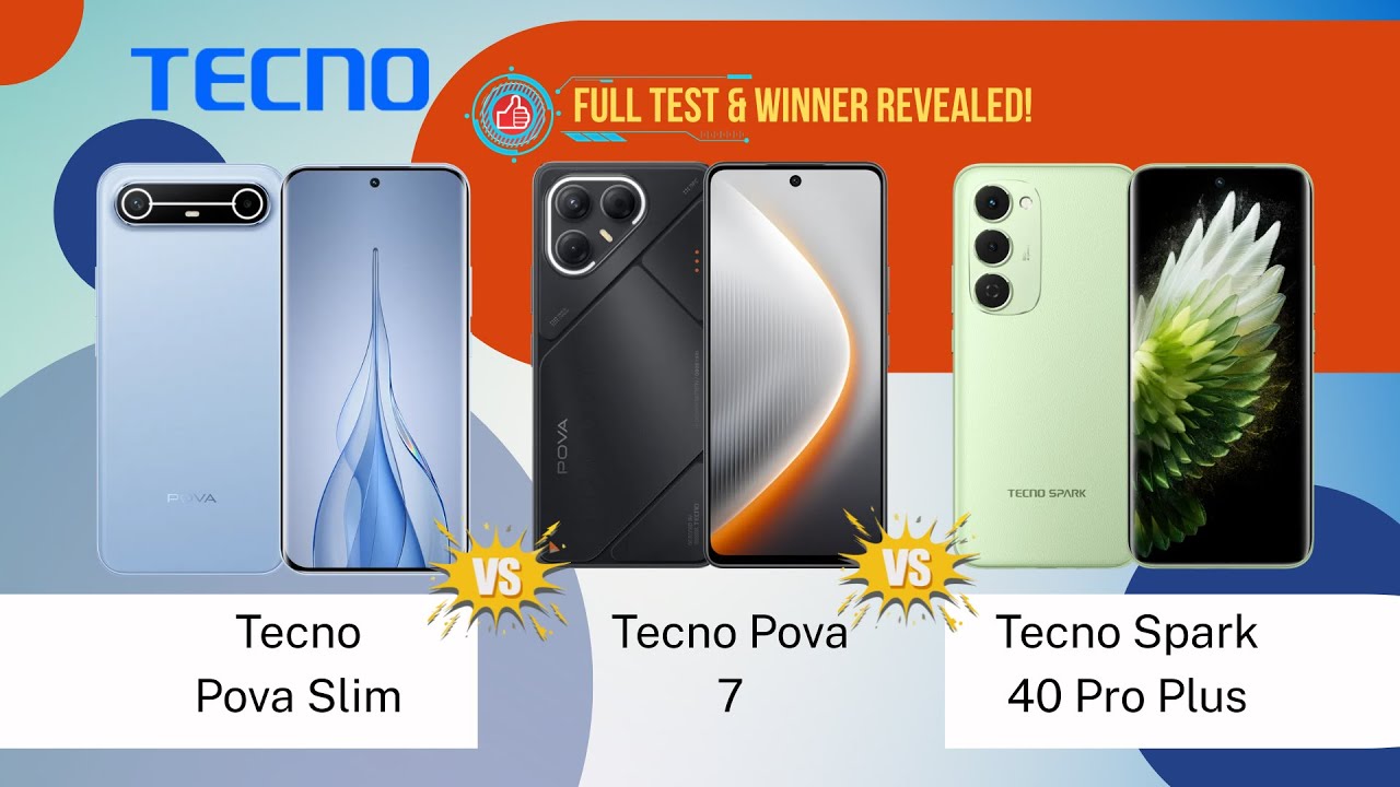 Tecno Pova Slim vs Tecno Pova 7 vs Tecno Spark 40 Pro+ 🔥 | Ultimate Budget Comparison 2025!