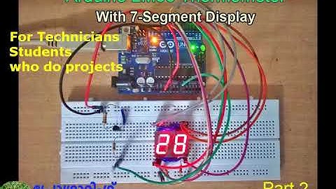 Arduino LM35 Thermometer|Arduino with 7segment display|Temperature sensor