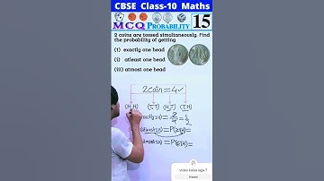 Probability MCQ Tricks (6) Probability of 2 coins exactly/atleast/atmost one head
