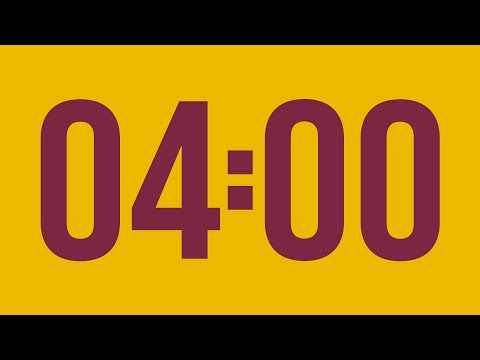 4 minute timer 🔔 Gentle Alarm [Full HD]