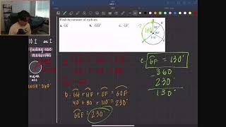 10.2 Finding Arc Measures ex. 2 & 3