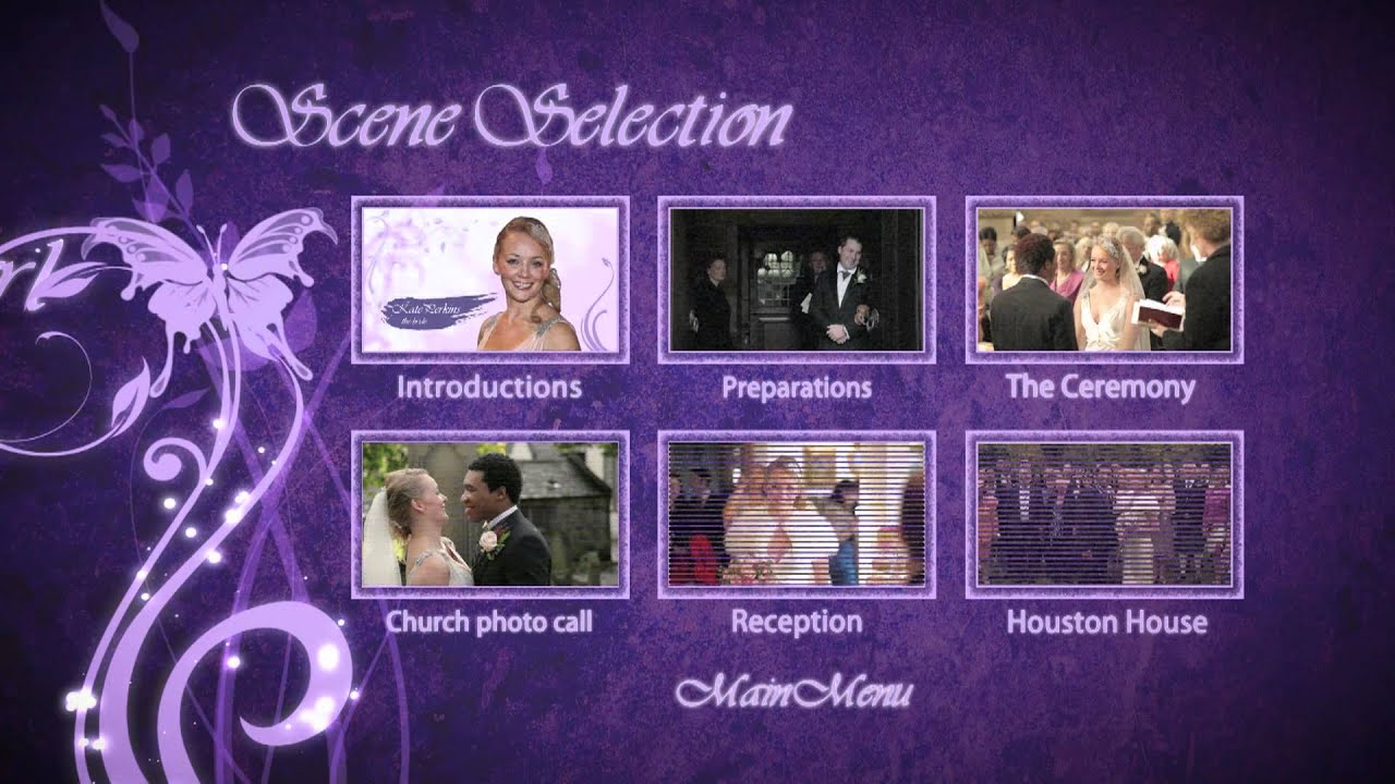 dvd menu hochzeit