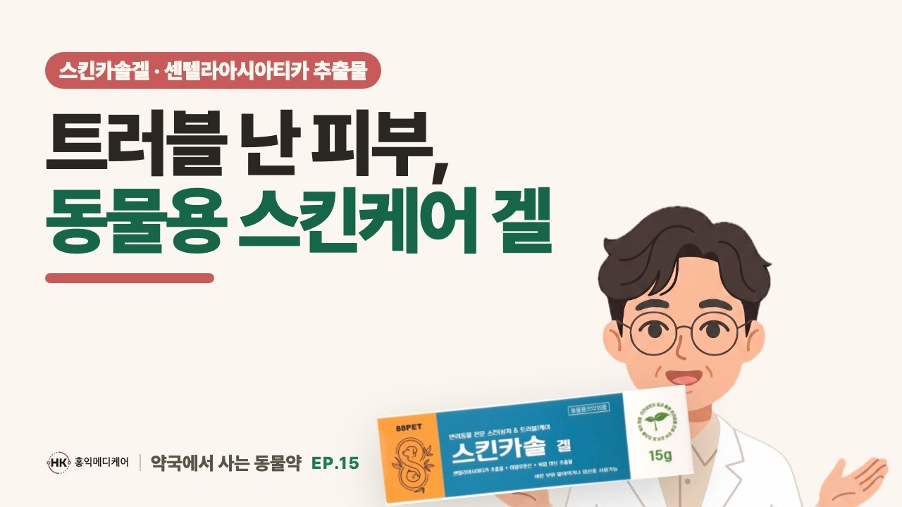 강아지 피부 트러블에 바르는 센텔라아시아티카 추출물 함유한 스킨카솔겔