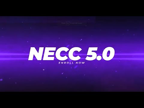 NECC 5.0 Enrolment Teaser