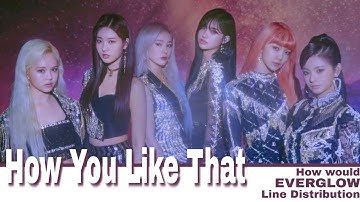 How would EVERGLOW sing How You Like That (BLACKPINK) | Line Distribution