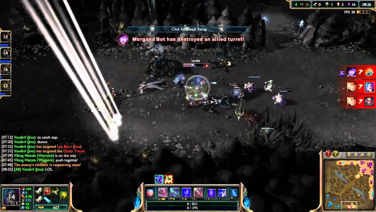 League of Legends Doom Bot Lux Bot Penta 1v5
