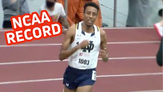 Yared Nuguse COLLEGIATE RECORD 7:38 3K