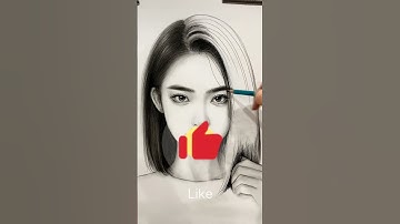 How to draw a beautiful girl hair with charcoal pencil in just 3 second challenged #drawing #shorts