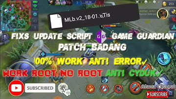 UPDATE SCRIPT RADAR MAP MOBILE LEGENDS PATCH BADANG VERSI 1.3.44 (FIXS SCRIPT GAME GUARDIAN)