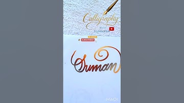 Suman in calligraphy style #calligraphy #ytshorts #cursive