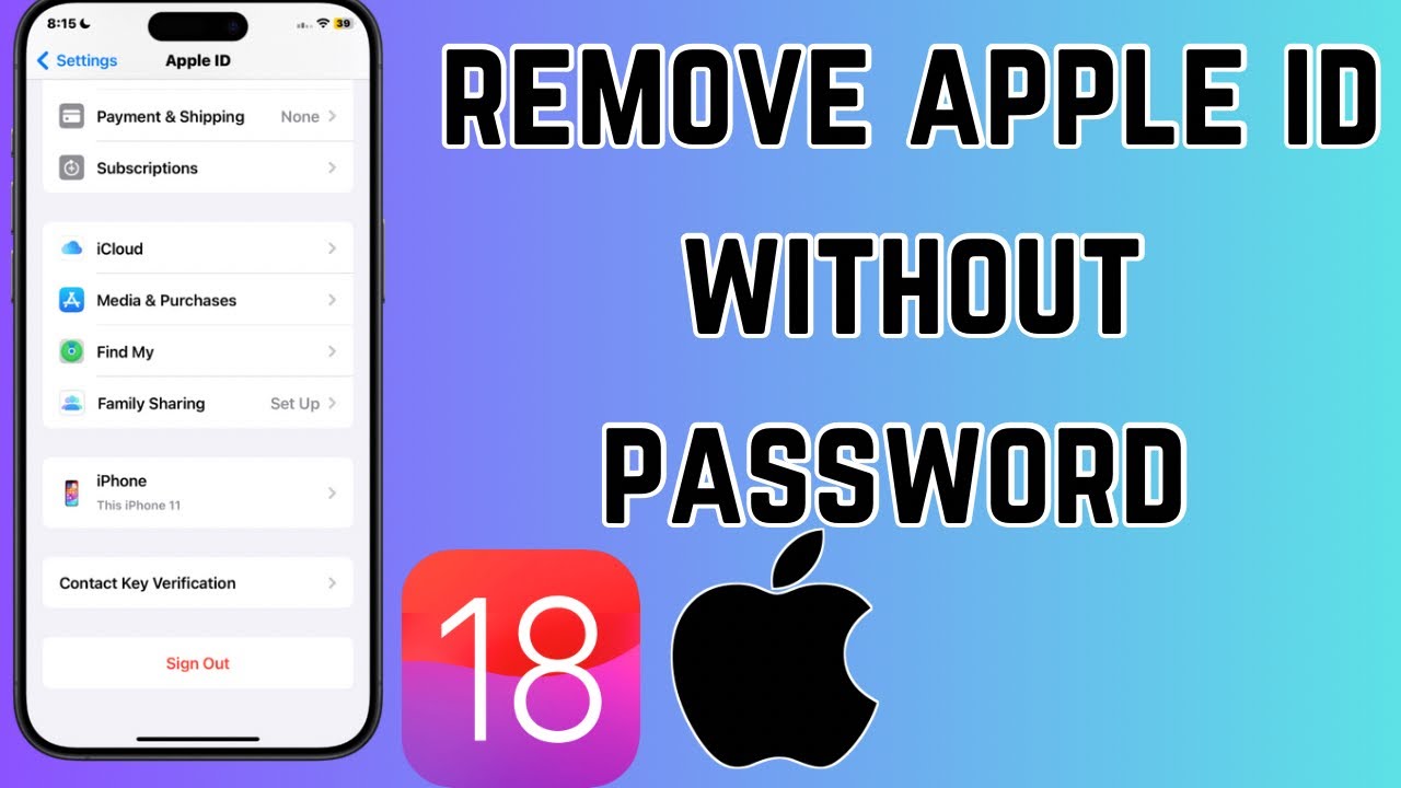 Remove Apple ID Without Password | How to Sign Out Apple ID without
