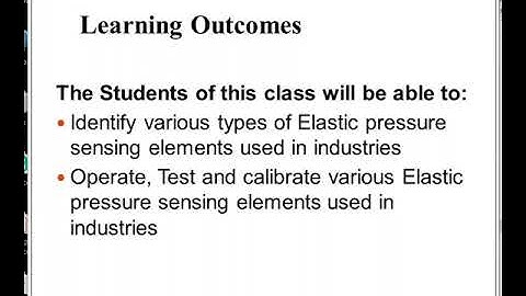 Pressure Measurement by Elastic type pressure sensors