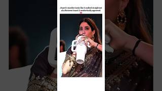 Even her tumbler has better aesthetics than most of us. 😭🎀#jhanvikapoor #jhanvi