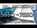 Dell Precision 5550 vs 7550 Comparison