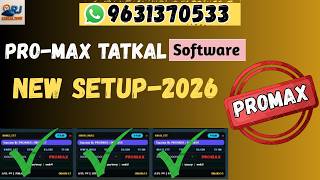 #PRO-MAX TATKAL SOFTWARE NEW SETUP-2026 / 9631370533 screenshot 1