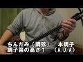 【三線】 ちんだみ（調弦）　本調子　調子笛の高さ１　電子チューナーA.D.A