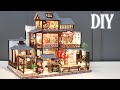 Diy miniature dollhouse kit  elegant spring garden  jappanese villa  relaxing satisfying