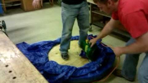 Stroni trying out the hover craft (Zach and Alex)