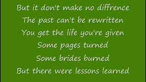 Lessons Learned by Carrie Underwood with lyrics