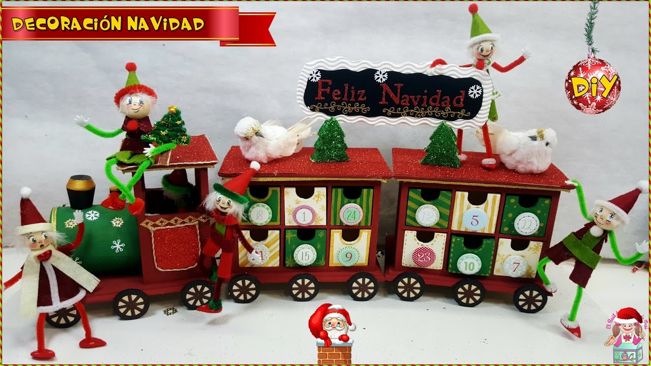 DIY ADORNOS NAVIDAD, CALENDARIO ADVIENTO CON FORMA DE TREN