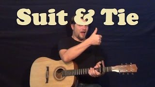 Suit & Tie (Justin Timberlake) Easy Strum Guitar Lesson How to Play Tutorial LICKS TAB