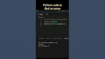python program to find operating system name #python #shorts #short