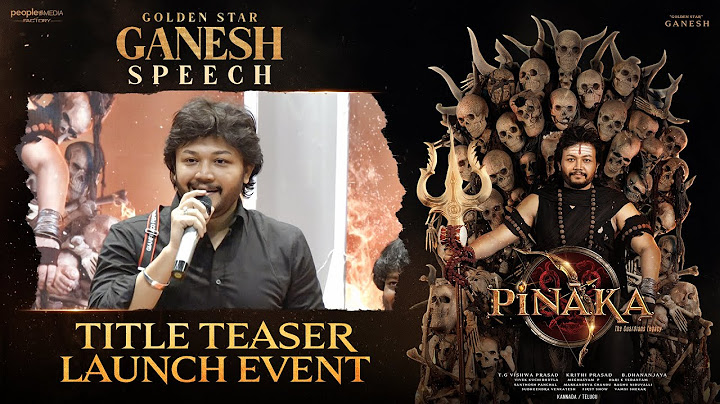 Golden Star Ganesh Speech at Pinaka Title Teaser Launch Event | TG Vishwaprasad | Dhananjaya | PMF