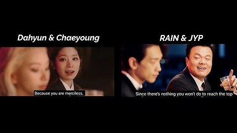 나로 바꾸자 Switch to me Teaser Comparison (Dahyun and Chaeyoung vs RAIN and JYP)