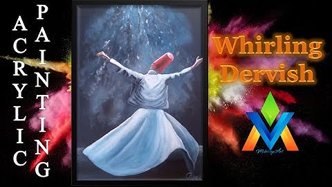 Whirling Dervish, Acrylic Painting