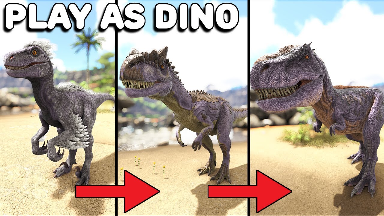 THE TREX PROGRESSION SYSTEM PLAY AS DINO ARK SURVIVAL EVOLVED YouTube