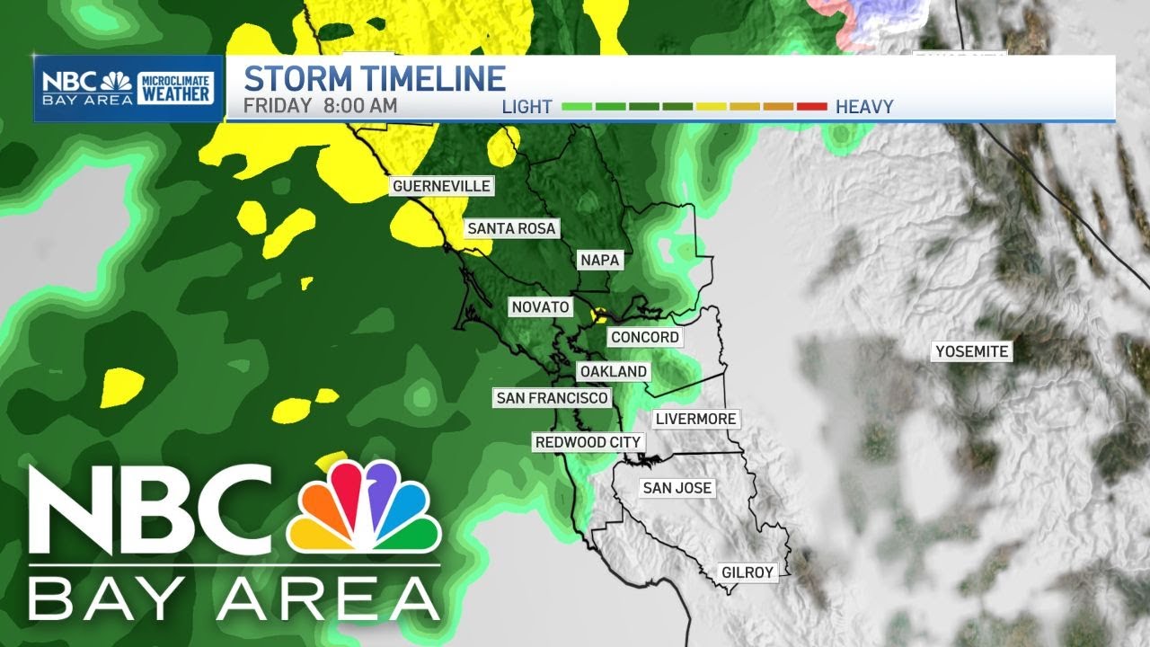 Bay Area forecast: Atmospheric river rain timeline - YouTube