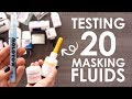 Testing 20 Artist Masking Fluids - WHICH IS THE BEST?!