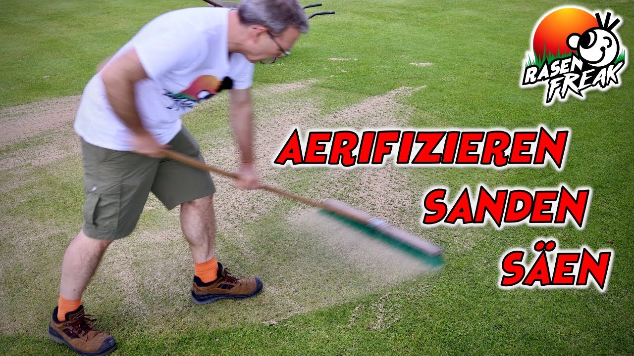 Homemade GOLFGRÜN PFLEGE öfters aerifizieren, sanden und nachsäen