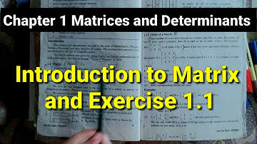 Chap 1 Matrices and Determinants | Class 9th Mathematics | Introduction to Matrix and Exercise 1.1.