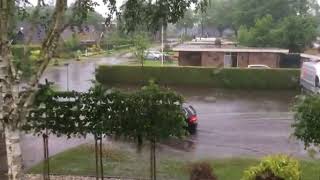 Ondergelopen Straten In Noordoost-Nederland