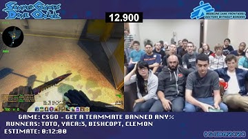 CS:GO Teammate banned for team damage Any% speedrun - 18.167 - Nuke T side [Games Done Quick 2020]