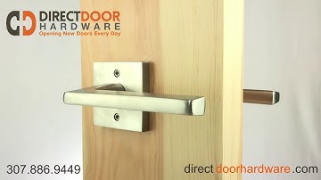 Emtek Helios Lever with Square Rosette in Stainless Steel