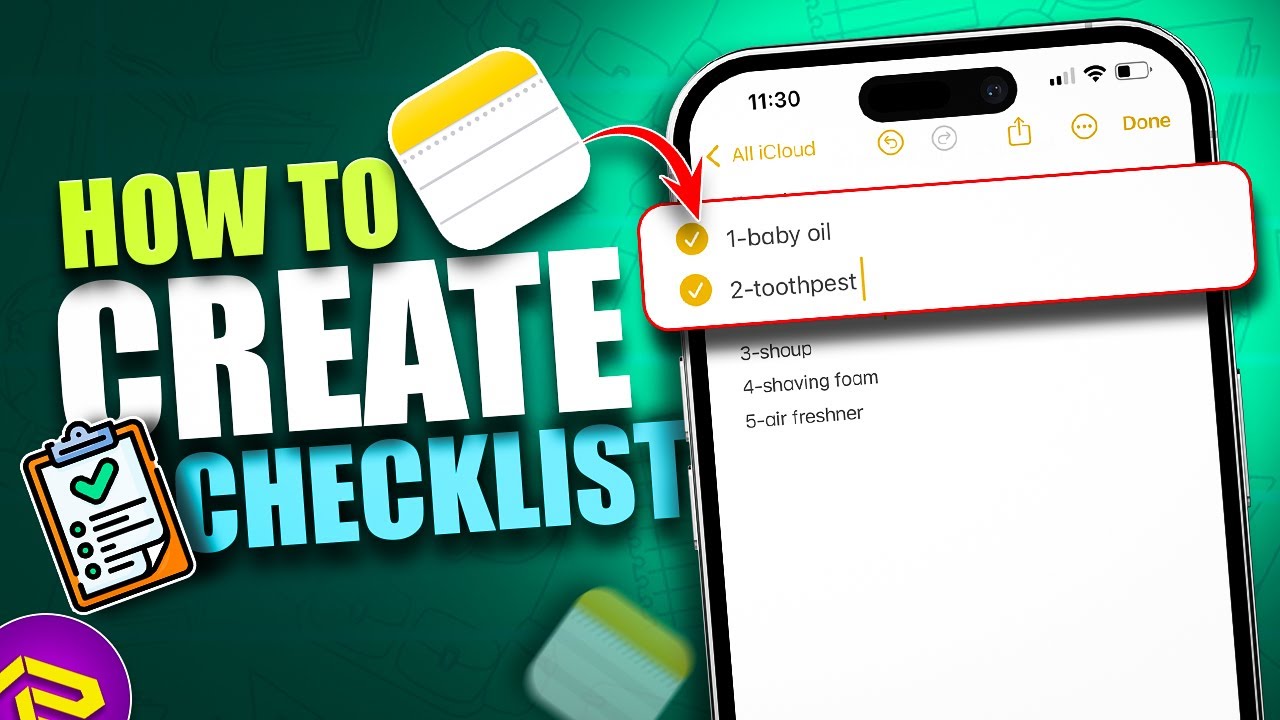 How to Create a Checklist with Notes App on iPhone | Organize Tasks ...